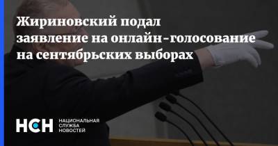 Жириновский подал заявление на онлайн-голосование на сентябрьских выборах