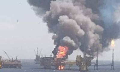 В Мексиканском заливе произошел взрыв на нефтяной платформе: 15 пострадавших
