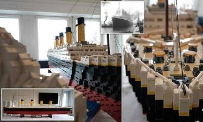 Копия Титаника из 25 000 игрушечных кубиков LEGO