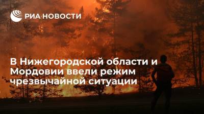 В Нижегородской области и Мордовии ввели межрегиональный режим чрезвычайной ситуации из-за пожаров