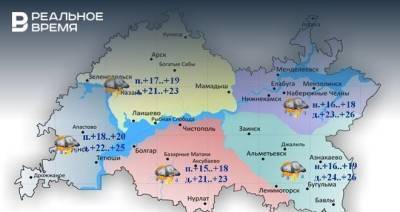 Сегодня в Татарстане ожидается гроза, град и до +26 градусов