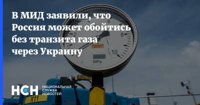 В МИД заявили, что Россия может обойтись без транзита газа через Украину
