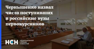 Чернышенко назвал число поступивших в российские вузы первокурсников