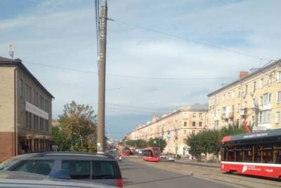 Коллапс в движение трамваев по ул. Ленина в Ижевске