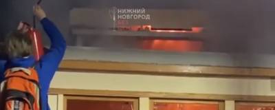 В Нижнем Новгороде на улице Рождественской загорелся ретро-трамвай