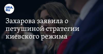 Захарова заявила о петушиной стратегии киевского режима