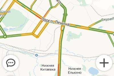 В Туле на Калужском шоссе собралась пробка из-за ДТП