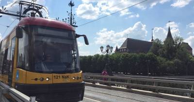 В Калининграде в очередной раз сломался трамвай Pesa