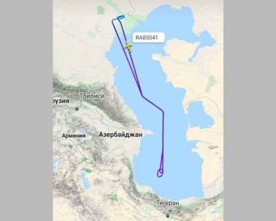 Российский самолет резко изменил курс у границ Ирана