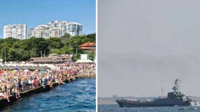В Одессе состоялся морской парад и Марш защитников Украины