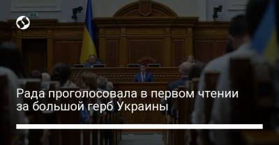Рада проголосовала в первом чтении за большой герб Украины