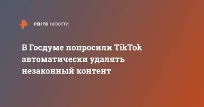 В Госдуме попросили TikTok автоматически удалять незаконный контент
