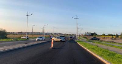 В Гурьевске водитель выехал на ремонтируемую дорогу и попал в аварию