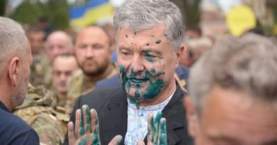 Порошенко обвинил Зеленского в причастности к нападению на него с зеленкой (фото)