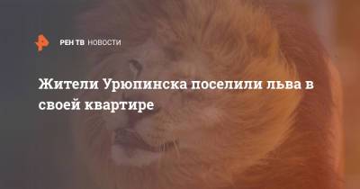 Жители Урюпинска поселили льва в своей квартире