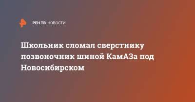 Школьник сломал сверстнику позвоночник шиной КамАЗа под Новосибирском