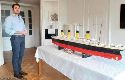 Швейцарец собрал копию «Титаника» из деталей лего. Ему понадобилось 25 тысяч деталей и 8 недель