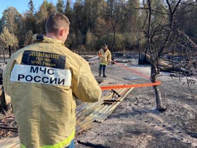 Причины перехода огня на поселок Стеклянный изучают сотрудники нижегородского Госпожнадзора