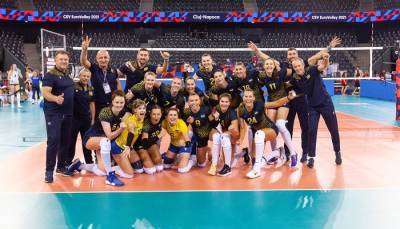 Женская сборная Украины досрочно вышла в плей-офф чемпионата Европы по волейболу
