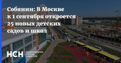 Собянин: В Москве к 1 сентября откроется 25 новых детских садов и школ