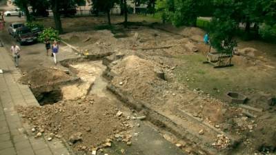 Археологи в этом году провели раскопки части Большой вильнюсской синагоги