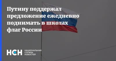 Путину поддержал предложение ежедневно поднимать в школах флаг России