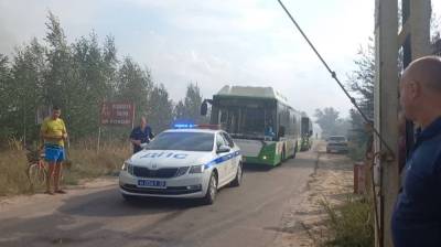Воронежцев эвакуировали с турбаз из-за пожара на Кожевенном кордоне