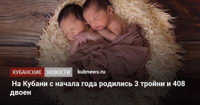 На Кубани с начала года родились 3 тройни и 408 двоен