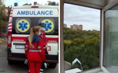 Молодая киевлянка выпала из окна многоэтажки, видео: "сожитель мог толкнуть..."
