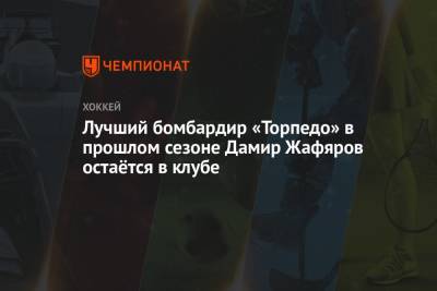 Лучший бомбардир «Торпедо» в прошлом сезоне Дамир Жафяров остаётся в клубе