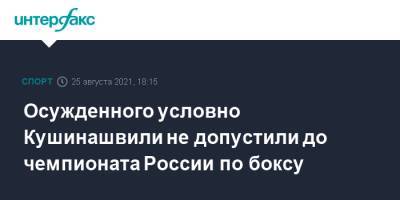 Осужденного условно Кушинашвили не допустили до чемпионата России по боксу
