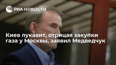 Глава "Оппозиционной платформы" Медведчук: власти лукавят, отрицая прямую покупку газа у России