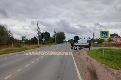 Мотоциклист пострадал в аварии в Псковском районе