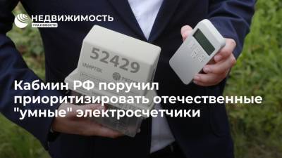 Кабмин РФ поручил приоритизировать отечественные "умные" электросчетчики