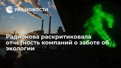 Глава Росприроднадзора Радионова назвала половину данных отчетов бизнеса об экологии фейками