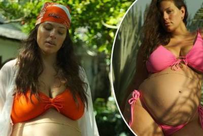 Беременная Эшли Грэм отдыхает с мужем и сыном на Ямайке и публикует фото в бикини