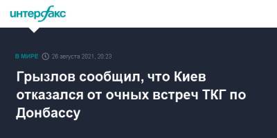 Грызлов сообщил, что Киев отказался от очных встреч ТКГ по Донбассу