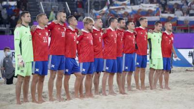 Сборная России по пляжному футболу сыграет со Швейцарией в полуфинале домашнего ЧМ