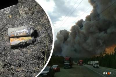 Баллоны «поджигателе» нашли на месте лесного пожара возле Екатеринбурга