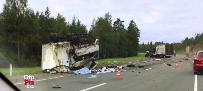 Два человека погибли при столкновении грузовиков под Петрозаводском