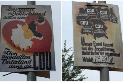 В Германии развесили предвыборные плакаты с Калининградской областью b Польшей в составе страны