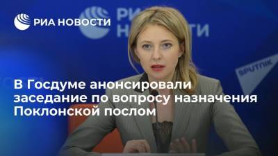 Депутат Новиков: комитет Госдумы проведет заседание по вопросу назначения Поклонской послом