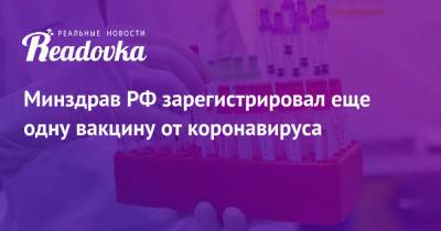 Минздрав РФ зарегистрировал еще одну вакцину от коронавируса