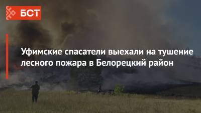 Уфимские спасатели выехали на тушение лесного пожара в Белорецкий район