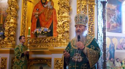 Верующие УПЦ празднуют день памяти преподобного Феодосия Печерского в Киево-Печерской лавре
