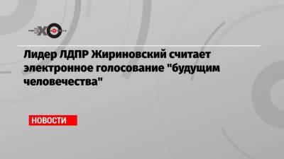 Лидер ЛДПР Жириновский считает электронное голосование «будущим человечества»