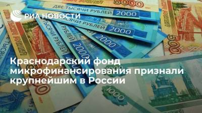 Краснодарский фонд микрофинансирования по итогам полугодия признали крупнейшим в России