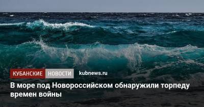 В море под Новороссийском обнаружили торпеду времен войны