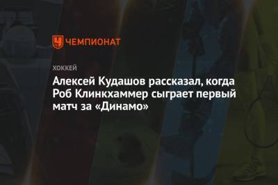 Алексей Кудашов рассказал, когда Роб Клинкхаммер сыграет первый матч за «Динамо»