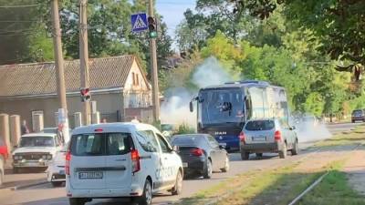 Фанаты Черноморца атаковали клубный автобус перед матчем с Александрией (видео)